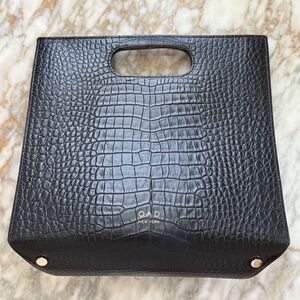 OAD Black Alligator Embossed Bag